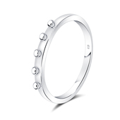 Cute Minimalist Designed Silver Ring NSR-4131
